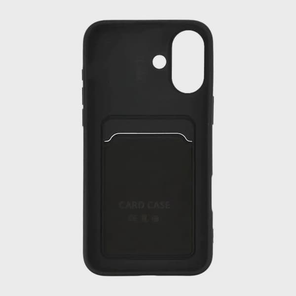 Silikonskal med SIM-kortplats för iPhone 16 - Svart