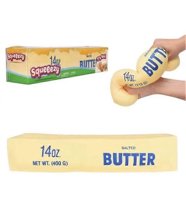Solkysset presset smør - Sensorisk stresslindrende klemmeleke gave 14oz
