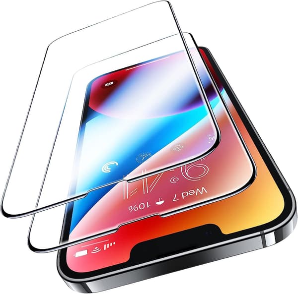 iPhone 15 Pro - 2-pack heltäckande skärmskydd i härdat glas