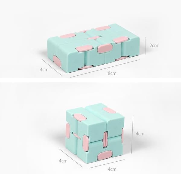 Fidget Legetøj infinity cube Antistress Blå Blå