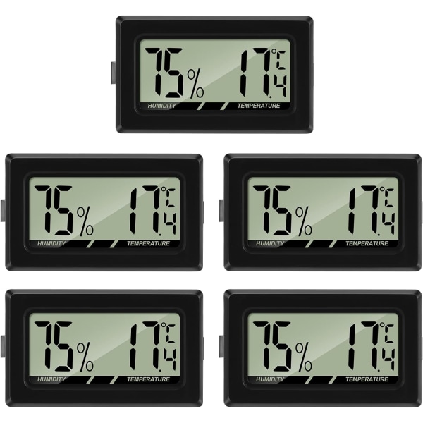 Mini Digital LCD Thermomètre Hygromètre Température Humidité Testeur Thermomètre Portable Thermo Hygromètre Indicateur pour Bureau Cuisine