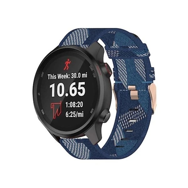 20 mm blå nylonrem til Garmin Forerunner 245
