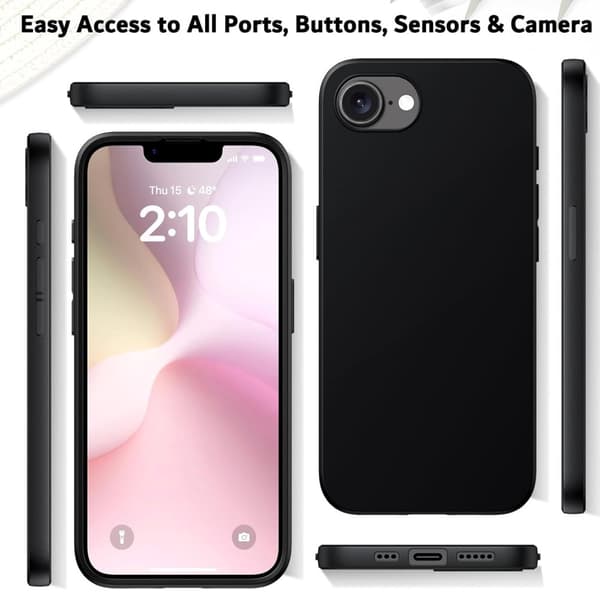 Mat Sort Ultratyndt TPU Cover til iPhone 17e - Sort Sort
