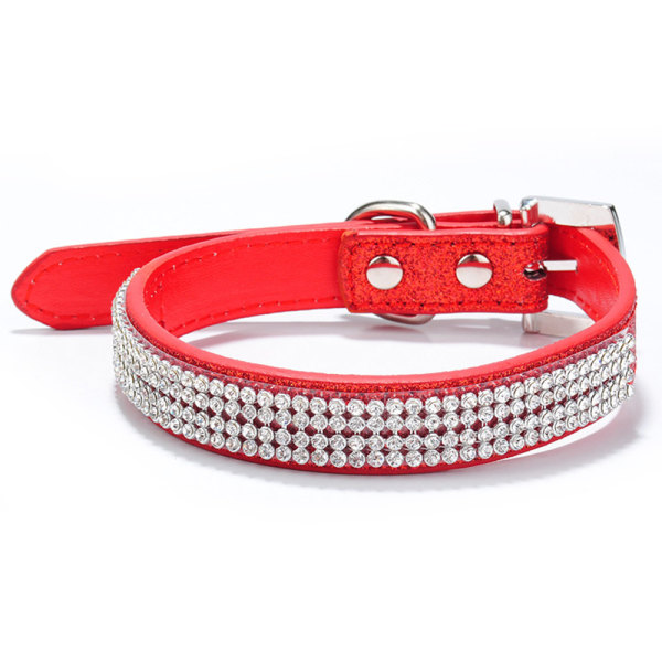 Hundhalsband med glänsande strass och diamanthalsband är lämpligt för små och medelstora hundhalsband