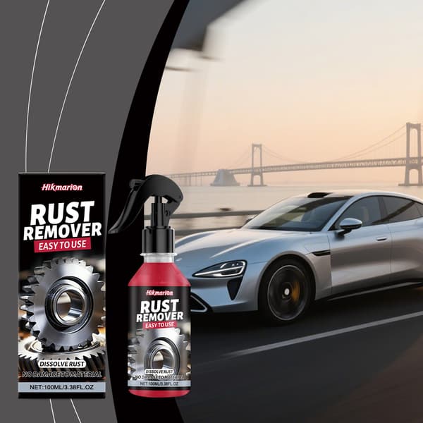 Rustfjernelsesspray til metal, rustfjernelse, pletfjernelse, polering og rustrensning og pleje af bildele.