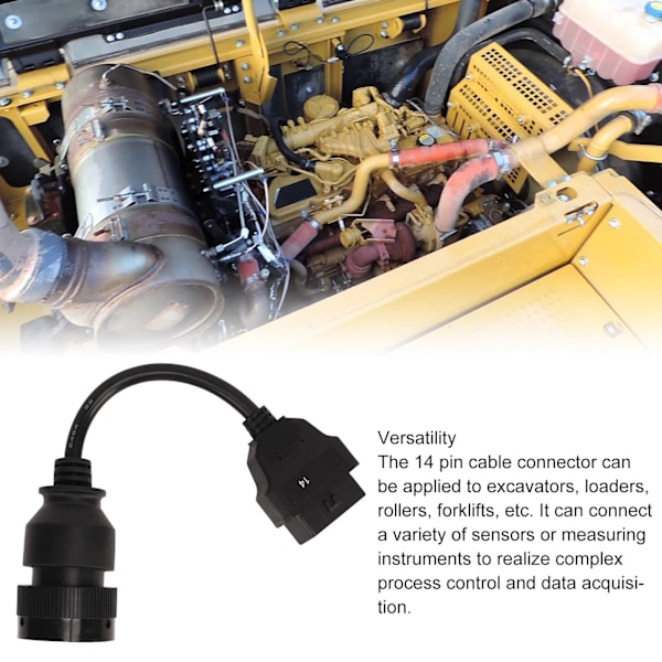 14-stifts kabelgrävmaskinsdiagnostikadapterkontaktutbyte för Caterpillar-lastbil