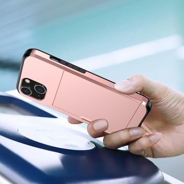 iPhone 14 Armor-deksel kortholder - Rosegull Rosegull