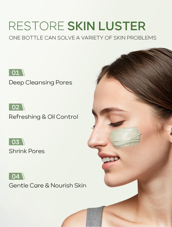 Grøn te solid maskestift 40g, fugtgivende og hydrerende mudder maske.