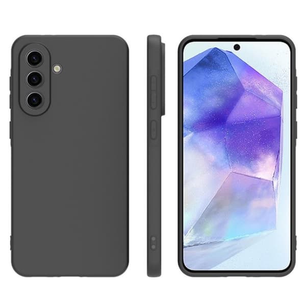 Samsung A56 5G Mat Sort Ultratyndt TPU Cover - Sort Sort