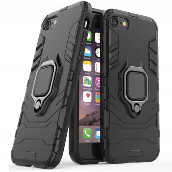 iPhone 8 Stødsikkert Cover med Ringholder ThinArmor Sort