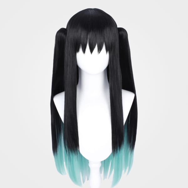 Lång syntetfiberperuk för cosplay + perukmössa