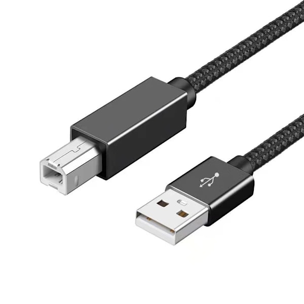 Printerkabel USB A til USB B 2.0 GRÅ 3M Grå 3m