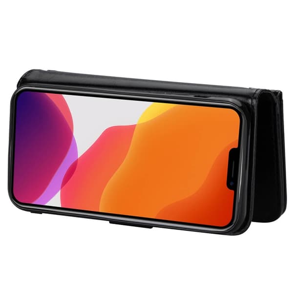 2-in-1 iPhone 13 Pro Max lompakkokotelo 9 korttipaikkaa - Musta Musta