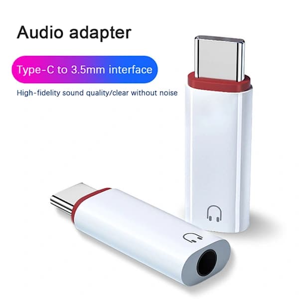 3,5 mm hunn til Type C hann-adapter for bok