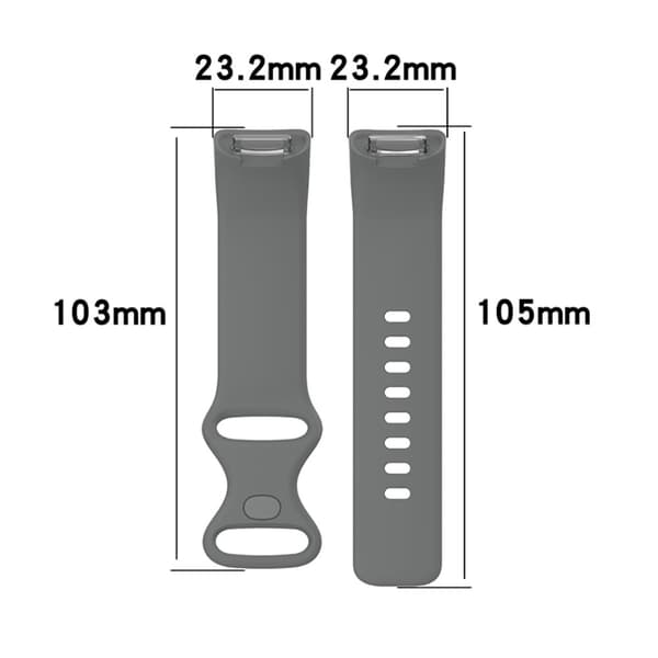 Fitbit Charge 6 svart silikonrem (S)