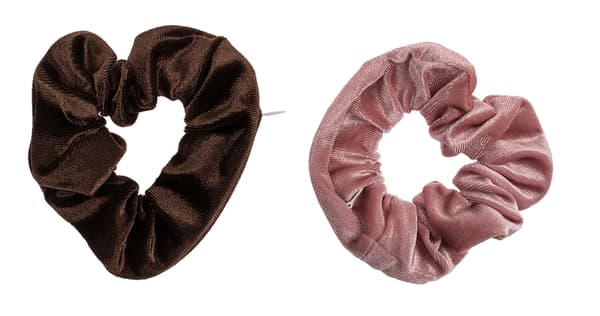 2-pakning - Scrunchie / Hårstrikk - Hårknute flerfarget