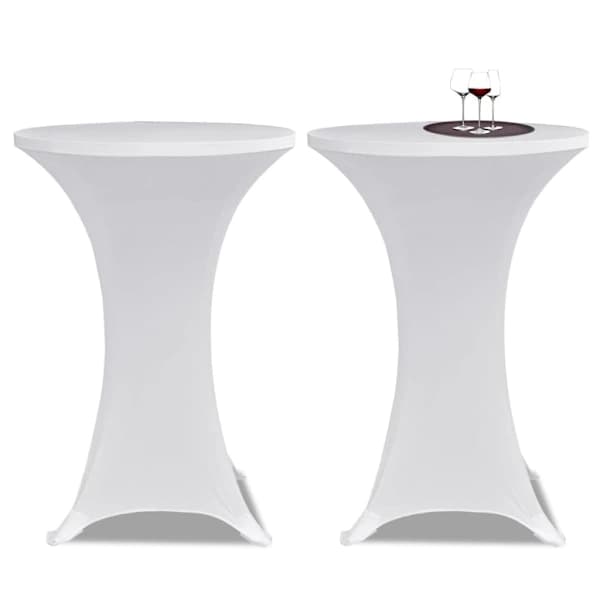 Överdrag för ståbord Ø60 cm vit stretch 4 st[RM] Vit vit
