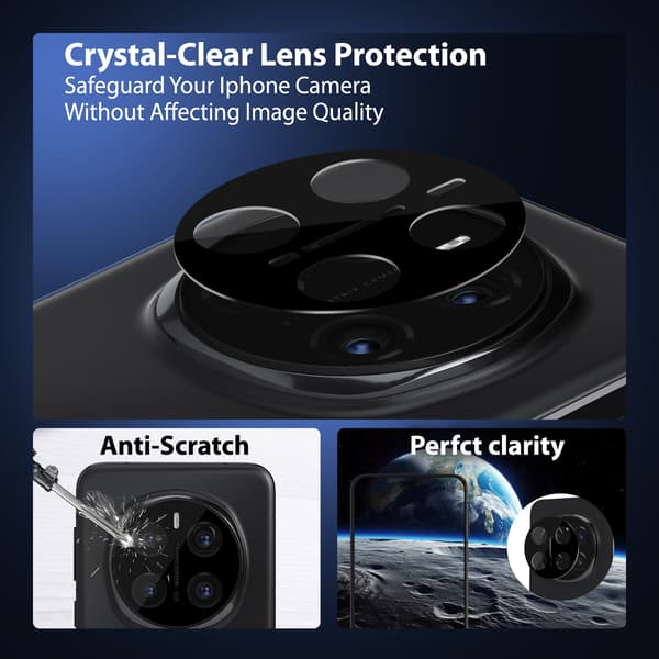 1-pack Honor Magic 7 Pro Skärmskydd & 1-pack Linsskydd - Härdat Glas 9H - Superkvalitet 3D
