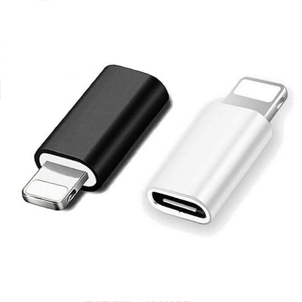 Adapter USB-C till Lightning 2-i-1 Laddning + Dataöverföring Svart