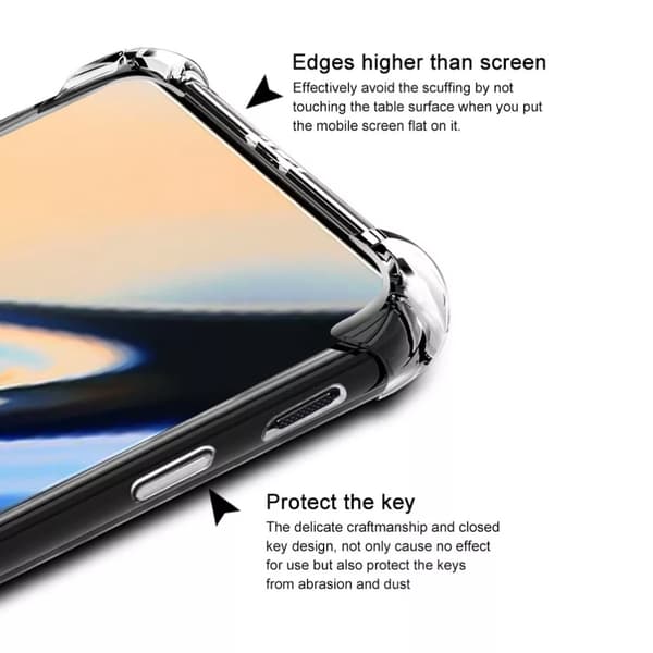 Army V3 select OnePlus 8Pro/8/7TPro/7Pro/7/6T dekselbeskyttelse - Transparent OnePlus 6T