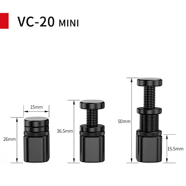 Skruvfäste videokortsstödram VC-20 MINI videokortsstativ ITX teleskopisk roterande magnetisk fäste