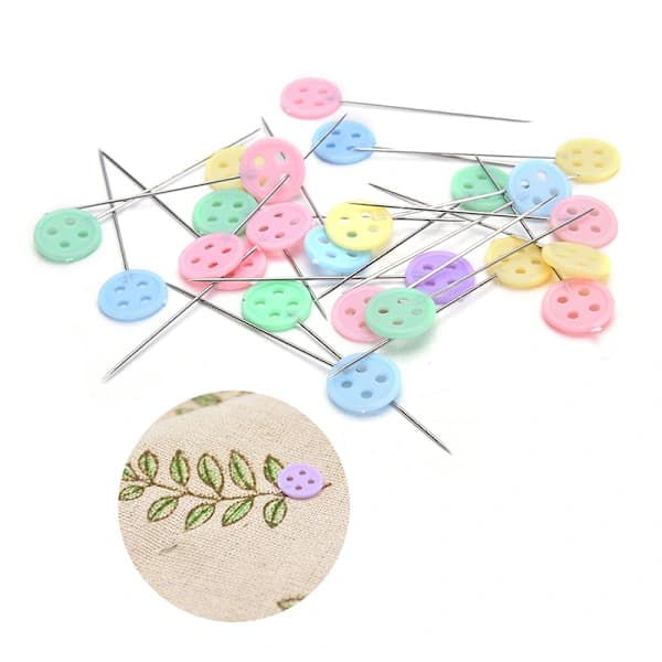 100X Patchworknåle Blomsterknaphovednåle DIY Quiltningsværktøj S slips