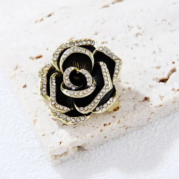 Mote Rhinestone Kameliablomst Emaljebrosje Kvinnelig Slag