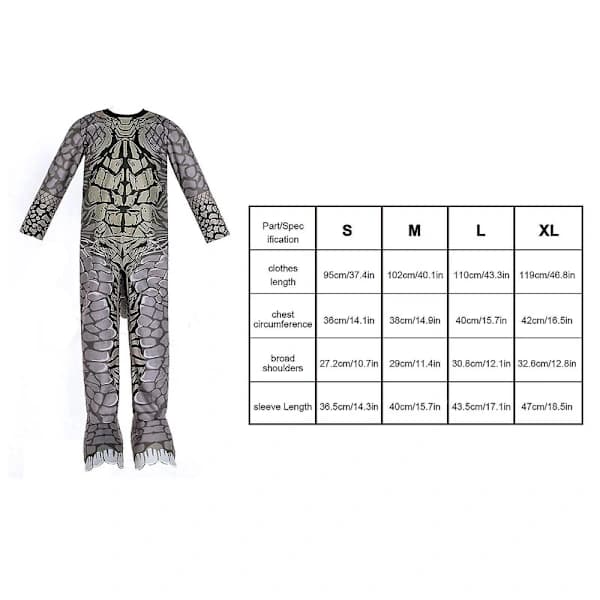 Godzilla Cosplay-kostymesett for barn L*130 L*130
