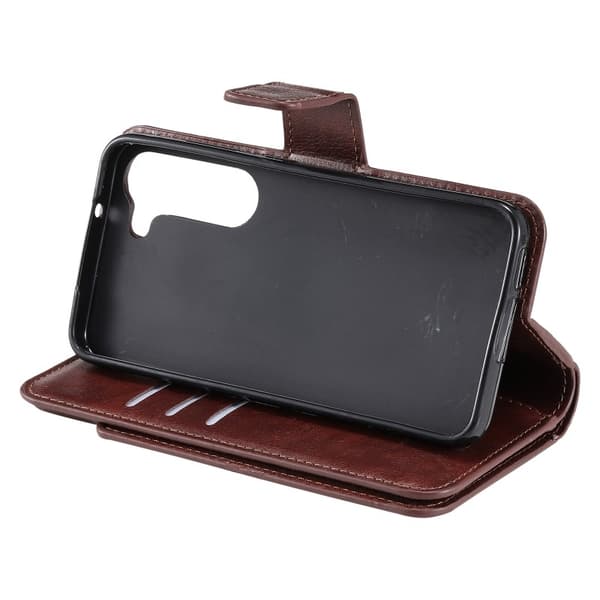 Samsung A55 5G Praktisk Pung Etui med 12-rums Array V4 - Brun Brun