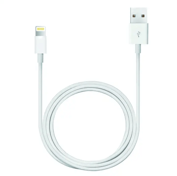iPhone-laddare - USB till Lightning - Laddnings- och synkroniseringskabel - VIT