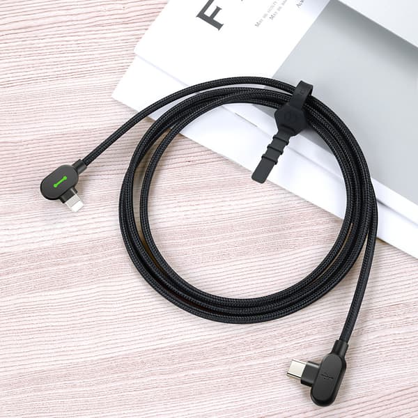 McDodo CA-7370 90° USB-C til Lightning, PD, 3A, 1.2m, svart