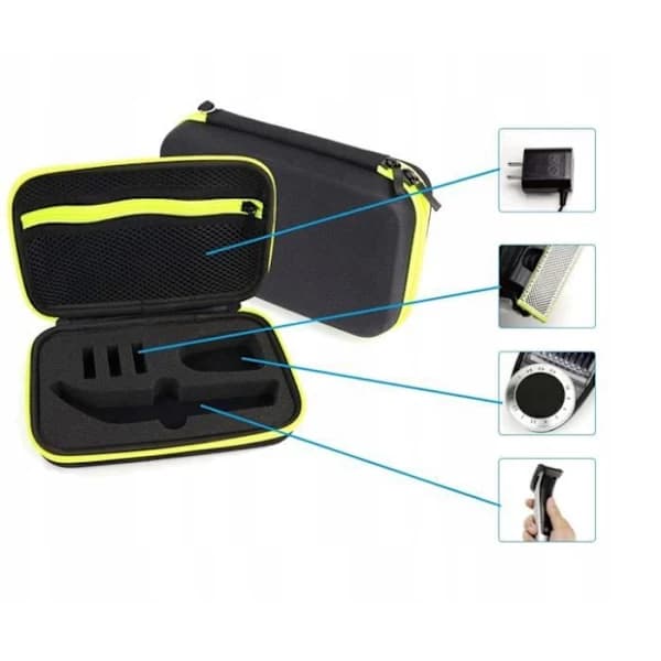 Et robust etui til Philips OneBlade PRO-serie barbermaskiner Sort, Grøn