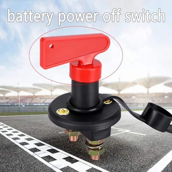 Batteriafbryderisolator, 12v/24v Rød Batteriafbrydernøgle, Universal Bilafbryder (#2)