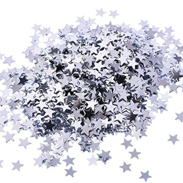 3000 st Sparkling Star Lösa paljetter Pailletter Bröllopsklänning Decroration DIY 6mm (Silver #1)