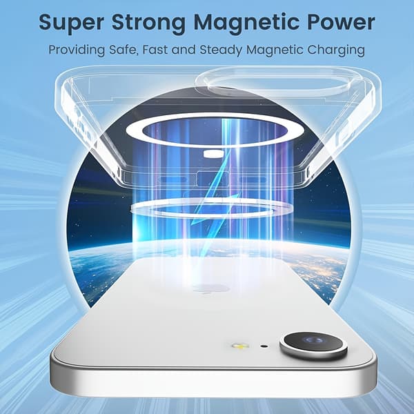 iPhone 16e Magnetiskt Mobilskal Magsafe-kompatibelt Transparent