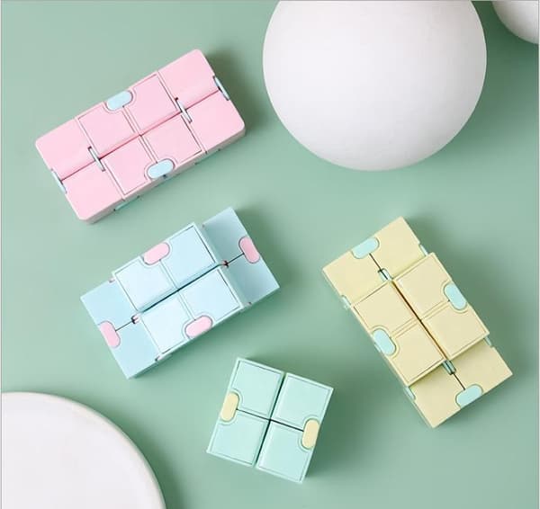 Fidget Legetøj infinity cube Antistress Blå Blå