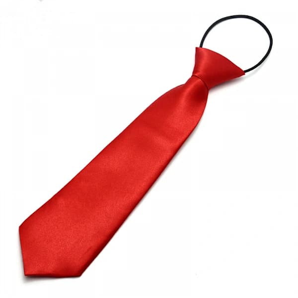 Barneslips, ensfarget, justerbar glidelås, barneslips, latmannsslips, rød