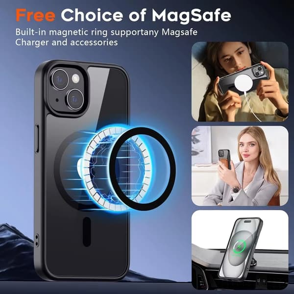 iPhone 15 musta MagSafe-suojakotelo