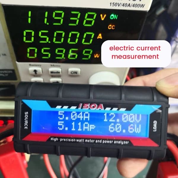 150A Højpræcisions Wattmeter Strømanalysator LCD Baggrundsbelyst Wattmeter 150A Strømmåler Analyseinstrument