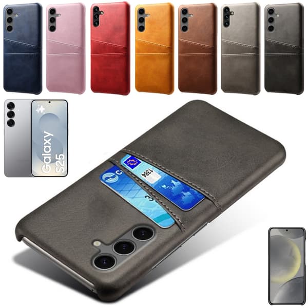 Samsung Galaxy S25 cover 2 kortpladser sort - Sort Samsung S25