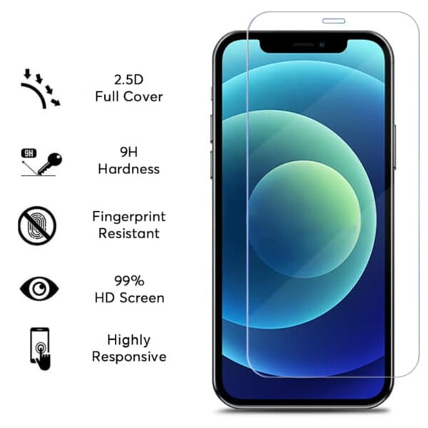 2-pack iPhone 11 Skärmskydd i Härdat Glas Full Täckning HD Transparent