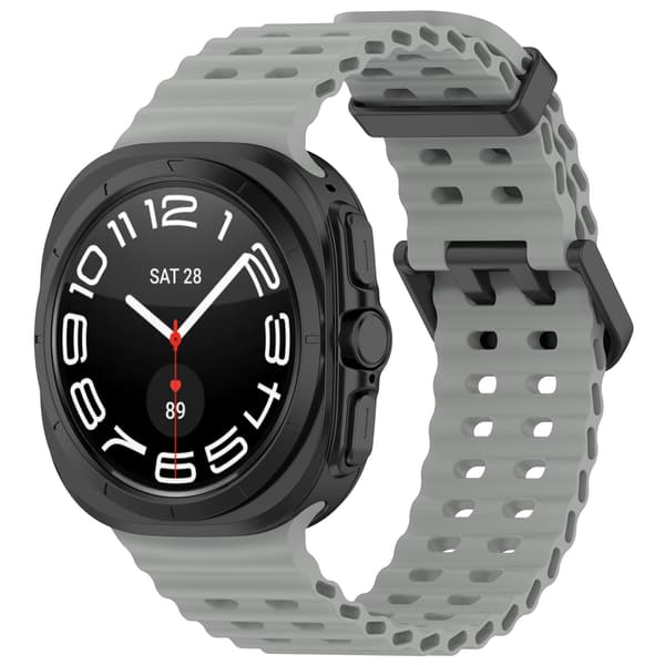 Grått silikonbånd til Samsung Watch Ultra 47mm