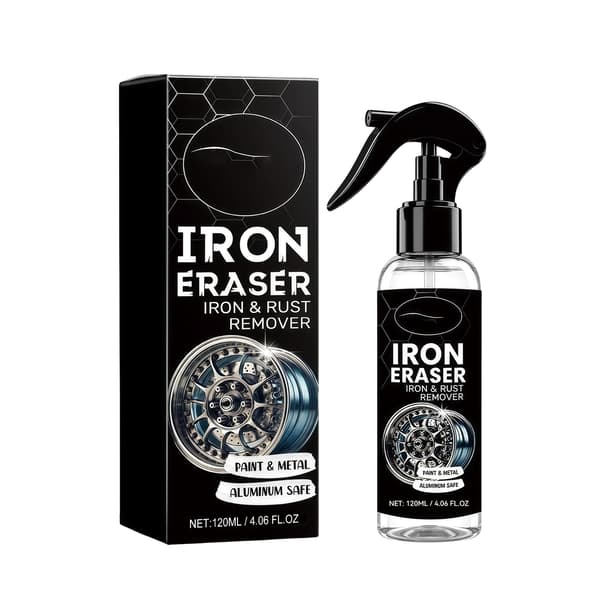 Bilrustfjerner renser skånsomt bilkarosseri og rustflekker fra dekk. Daglig bilspray for rustfjerning.