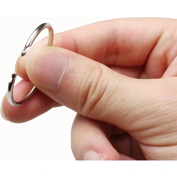 20 st metallbokringar, lösbladspärmar bokringar 25 mm innerdiameter nyckelringar (silver)