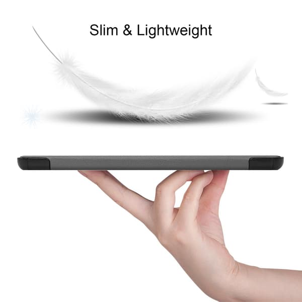Samsung Galaxy Tab S7 Plus/FE/Lite Tri-fold skyddsfodral, PU-läder/PC Grå