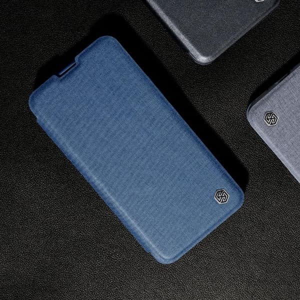 Nillkin iPhone 14 Plus Pung Etui Qin Cloth Pro - Blå Blå