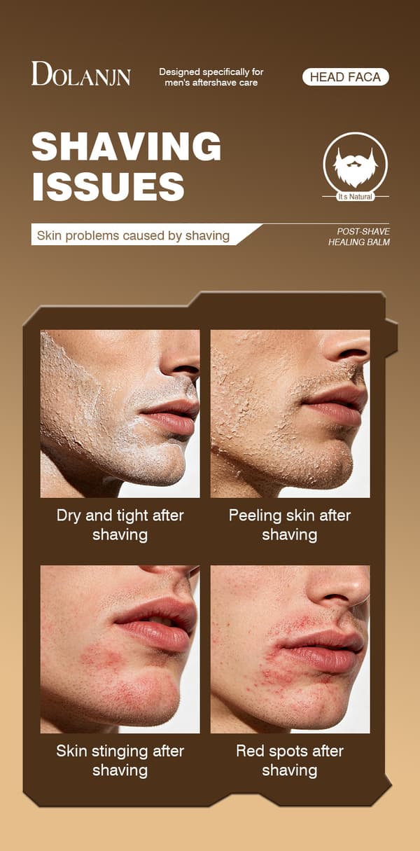 Aftershavecreme til mænd reparerer barberingsirritation, beroliger og fugter.