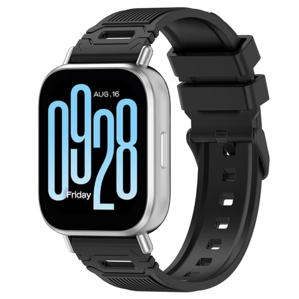 Silikone urrem 22mm - Kompatibel med Redmi Watch 5 & Huawei Watch GT5/GT4 Sort Sort