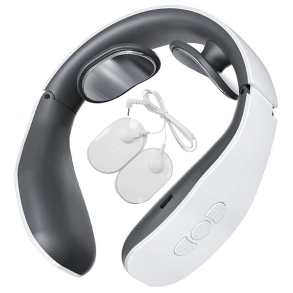 TENS & EMS Nackmassage 2-i-1 | Elektrisk Nackmassager vit