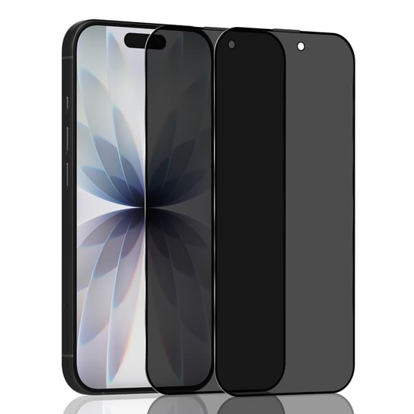 2-pack iPhone 17 Sekretess Skärmskydd - Härdat Glas 9H - Superkvalitet 3D